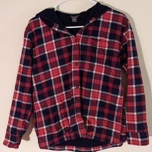 Eddie Bauer Women's Flannel Jacket, Size XS, Red and Blue